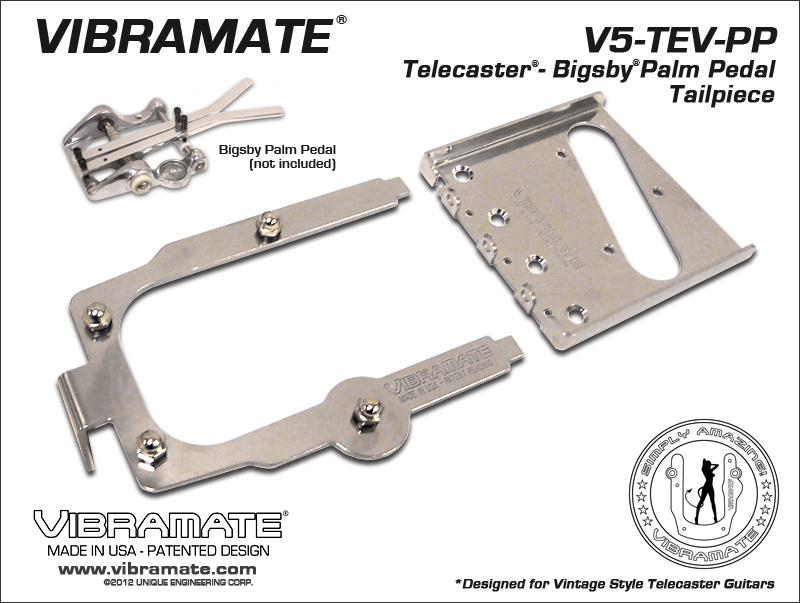 Vibramate V5-TEV Stage II Palm Pedal Telecaster Mounting Kit